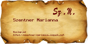 Szentner Marianna névjegykártya